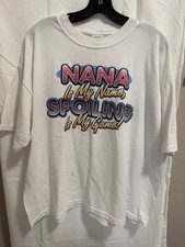 Vintage Nana Is My Name Spoiling Is My Game Women's XL 90s Stains picture