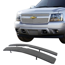 Fits 2007-2014 Chevy Tahoe/Suburban/Avalanche Chrome Upper Billet Grille Insert picture