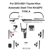 42Pcs Carbon Fiber Full Interior Kit Set Cover Trim For Toyota Hilux 2015-2021 picture