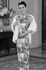 Audrey Hepburn Owned & Worn 80's Short sleeve Sleeve Silk Dress Sydney Guilaroff picture