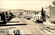 Lander WY Main Street Business District c1940s-50s Real Photo Postcard bhn picture