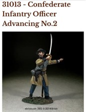 W. Britain American Civil War Confederate Officers Set of 2 Advancing MIB 1:30 picture