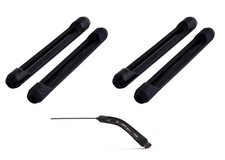 2 Pair 4Pc Black Soft Silicone Eyeglasses Temple Tips Sleeve Retainer Sunglasses picture