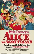 1951 Disney Alice In Wonderland Movie Poster 11X17 Mad Hatter Tea Party 🦩🌹🍿 picture