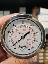 WinTers 20JN46 Liquid Filled Pressure Gauge 0 160 PSI 1100 Kpa 1/4