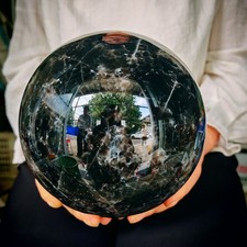 9.9LB Natural crystal Best-Selling Black Quartz Sphere Perfect Gift & Decor picture
