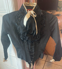 Authentic Antique Victorian/Edwardian Mourning Ladies Top 1870 To 1890 picture
