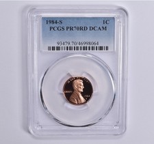 1984-S Lincoln Memorial Cent PR70 RD PCGS Blue Lbl picture