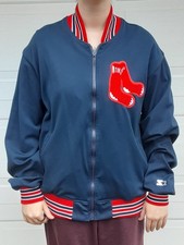 VINTAGE BOSTON RED SOX STARTER COAT JACKET SIZE XL - RED STOCKINGS EMBLEM picture