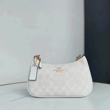 COACH Teri Shoulder Bag White/Chalk Signature Canvas – New USA Stock picture