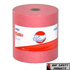 KIMBERLY CLARK WYPALL X80 WIPERS SHOP TOWELS CLEANING RAGS 41055 RED JUMBO ROLL picture