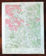 Antioch South Nashville Lenox Village Tennessee Vintage USGS Topo Map 1971 picture