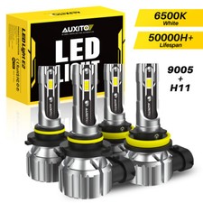 AUXITO 9005 H11 Combo 4x LED Headlight Bulbs High Low Beam Super Bright 88000LM picture