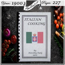 1900  Italian Cooking  Vintage Cook Book 227 Pages picture