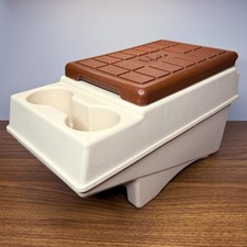 Vintage 1983 Igloo Little Kool Rest Brown Tan Center Armrest Cooler Cup Holder picture