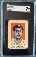 1952 Wheaties ROY CAMPANELLA Portrait Hand Cut SGC 2 GD Brooklyn Dodgers HOF picture