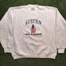 VTG 90s Lee Heavyweight Auburn Alumni Embroidered Sweatshirt Mens L Gray picture