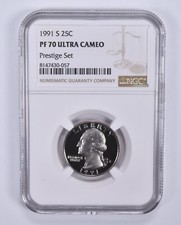 1991-S Washington Quarter Prestige Set PF70 UCAM NGC Brown Label picture