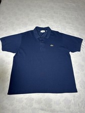 Lacoste Classic Fit Piqué Polo Shirt Navy Blue Size US XL FR6 picture