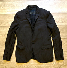 AllSaints Spitalfields Men’s Black Pinstripe 2-Button Blazer 42R 42