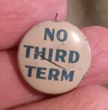 Vintage USA Political Anti-FDR Presidential Wendell Wilkie Pinback Button 1940 picture