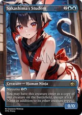 MTG - Sakashima's Student - Fanart Borderless Style EDH and Playtest picture
