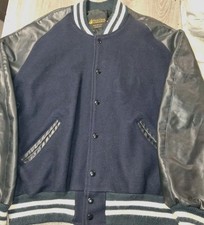 Vintage Rock Creek Blue And White 90's Athletics Varsity Style Jacket Size XXL picture