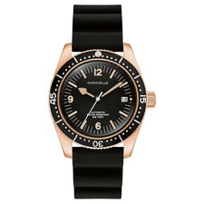 Caravelle by Bulova Vintage Sea Hunter Men's Black Dial Automatic Watch 44B130 picture