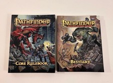 Pathfinder Roleplaying Game Core Rulebook & Bestiary Paperback - Lot of 2 *READ* picture