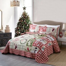3Pc Quilt Bedspread Sets Bedding Coverlet Bedroom Floral Queen King Size, BY009 picture