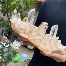 5.1LB A++Large Natural clear white Crystal Himalayan quartz cluster /mineralsls picture