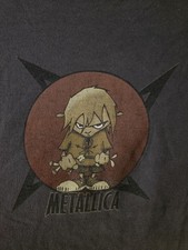 Vintage 1999 Metallica Shirt Giant Tony Squindo Art Thrashed Distressed XL picture