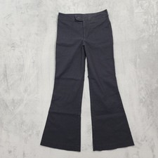 Isabel Marant Pants Women 34 US 2 Black Lyre Front Seam Kick Flare Crop Stretch picture