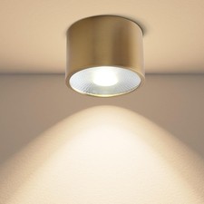 Brass Dimmable LED Flush Mount Ceiling Spotlight 7W 4500K Mini Cylinder picture