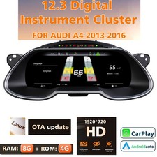 12.3 inch LCD Instrument Cluster Speedometer W/ CarPlay For Audi A4 S4 2013-2016 picture