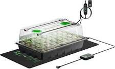 VIVOSUN 1-Pack 40-Cell Seed Starter Trays with 1 Set of LED Lights and 10