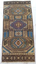 Rare Unique Antique Rug Geometric Special Carpet Decorator  Wool Rug picture