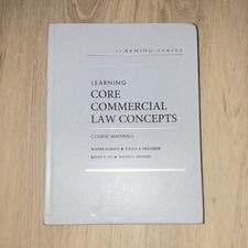 Learning Core Commercial Law Concepts Course Materials Hardcover picture