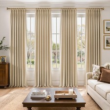 Topfinel Velvet Curtains Beige 40x108 4 Panels picture