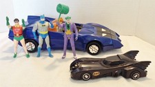 1984 Kenner Batmobile Batman,Robin & Joker Figures Vintage DC Comics Super Power picture