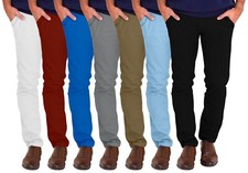 Mens Chino Stretch Pants Slim Fit Casual Cotton Skinny Trouser Dress Pants 30-40 picture