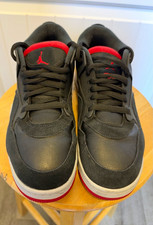 Nike Air Jordan Men’s Mid Top Sneakers Black/Red/White Lace-Up Rubber picture