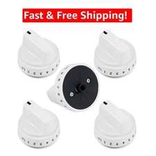 Elegant 5-Piece White Cooktop Knob Set for GE Gas Ranges – Easy Install picture