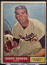 1961 Topps Sandy Koufax #344 Los Angeles Dodgers VG-EX (ink) picture