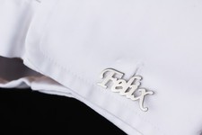 Glorria Men's 925 Sterling Silver Personalized Cufflinks picture
