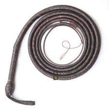 Kangaroo Hide Leather 06 to 16 Foot 12 Plaits Bull Whip Indiana Jones Bullwhip picture
