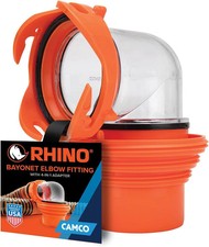 RhinoFlex Clear RV Sewer Hose Elbow with 4-in-1 Adapter - Features a 360-Degree picture