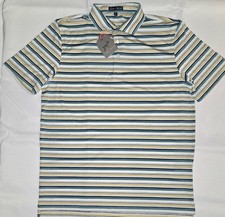 Southern Point Co. PERFORMANCE Golf Polo Shirt Emerald Coast striped NWT L picture