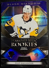 FILIP HALLANDER 2022-23 Black Diamond Single /25 SP Relic ROOKIES #04/25 RC UD  picture