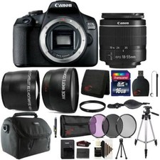Canon EOS 2000D 24.1MP DSLR Camera + 18-55mm Lens + 16GB Accessory Bundle picture